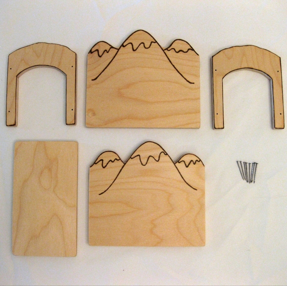 Wooden Train Tunnel Playset Kit with Trains - Picture 7 of 12